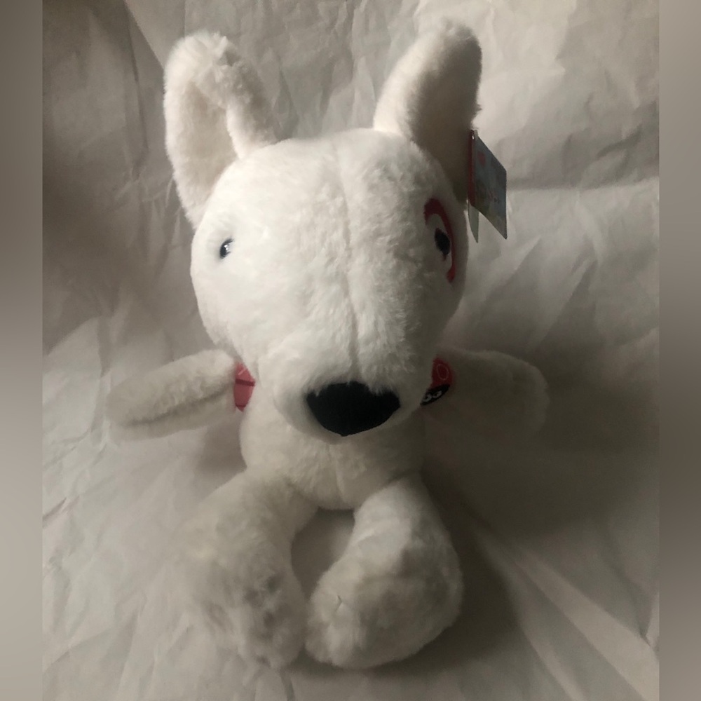 Bullseye White Dog Plush Stuffed Animal